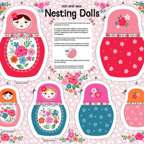 Nesting dolls cut and sew multi