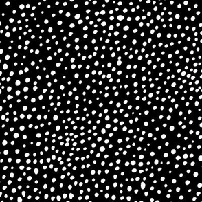 Cheetah wild cat spots boho animal print abstract basic spots and dots in raw ink cheetah dalmatian neutral nursery monochrome black and white LARGE