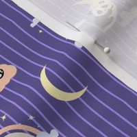 Purple pandas bedtime  stripes