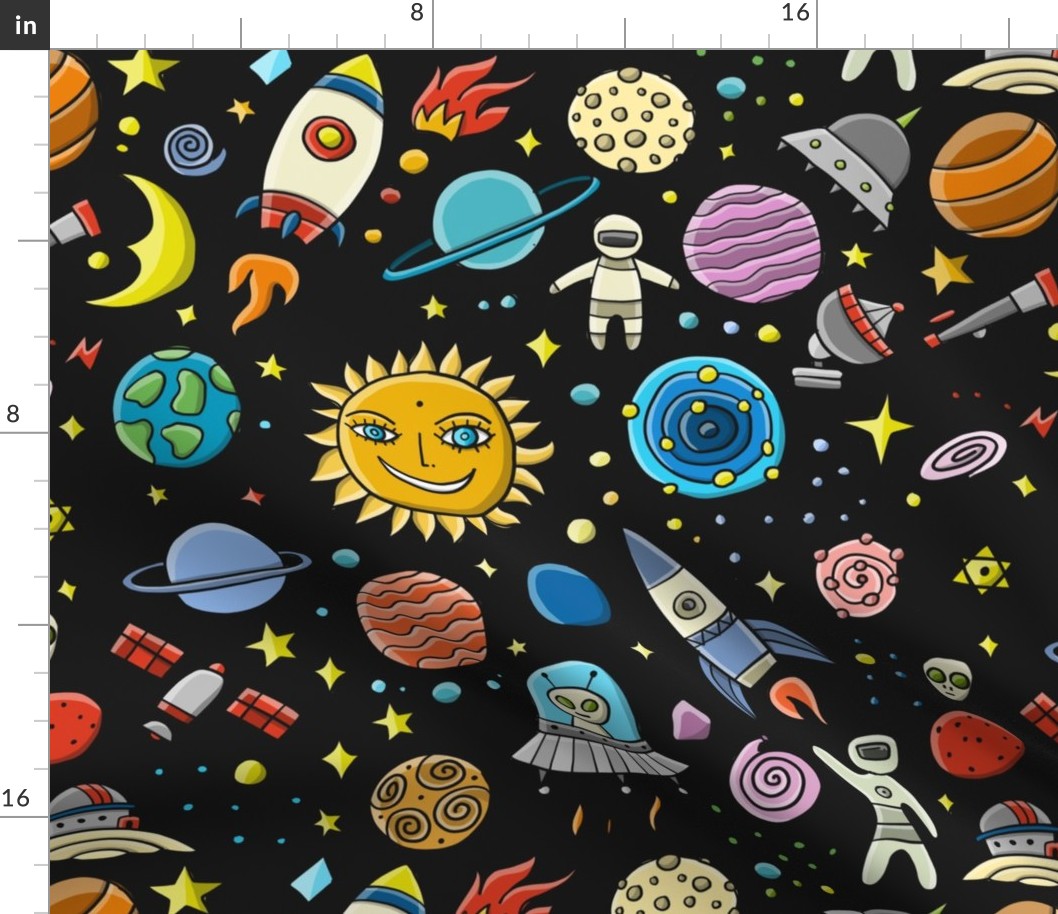  Space Background. Planets of the solar system. Rockets and astronauts