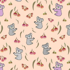 Nancy Koala & Friends - peachy pink, x-large