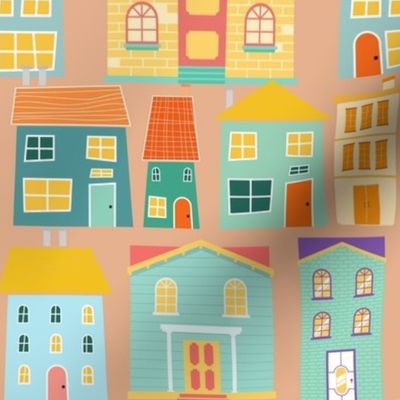 Cutest houses on apricot