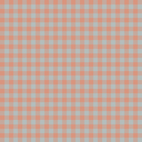 Gingham coral-grey - small