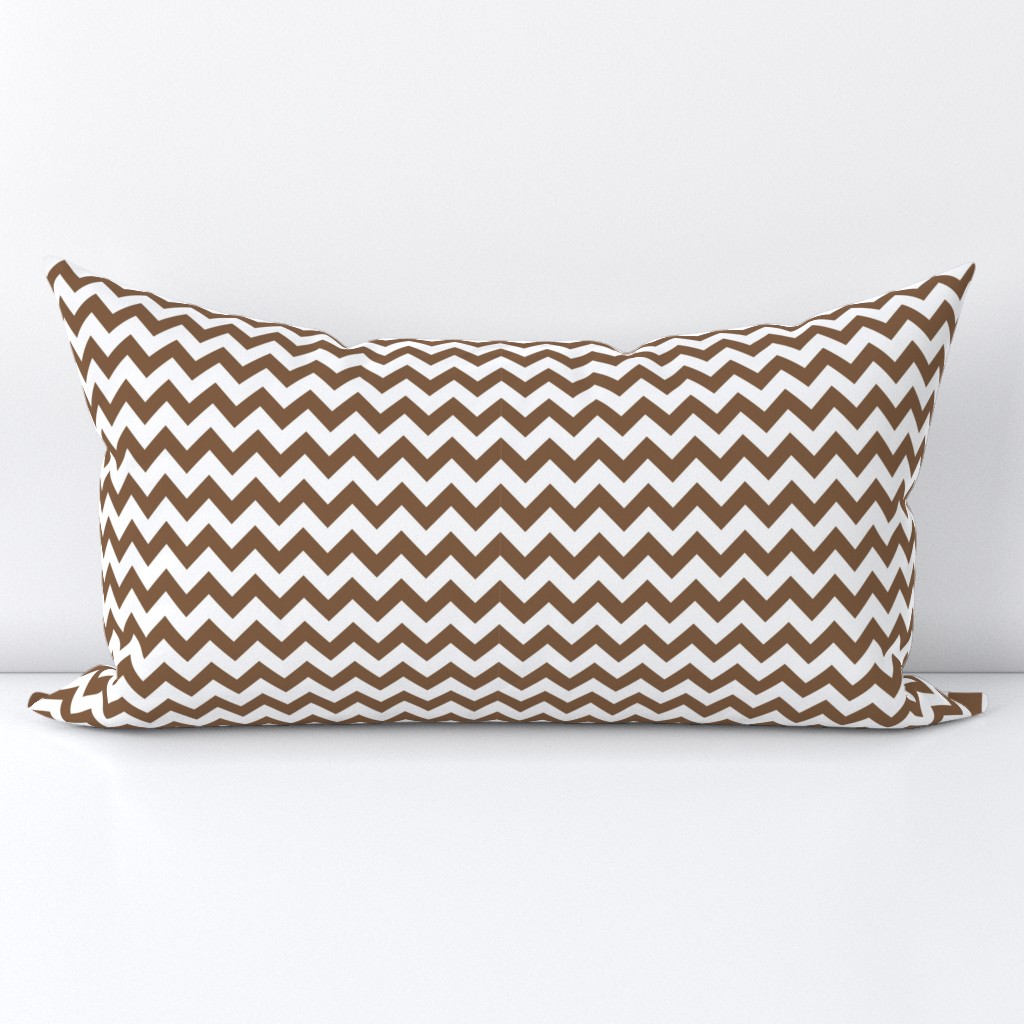 Bigger Scale - Brown Chevron - Hen Party Coordinate  on White