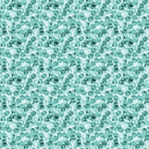 Small Scale Watercolor Bokeh Dots - Turquoise