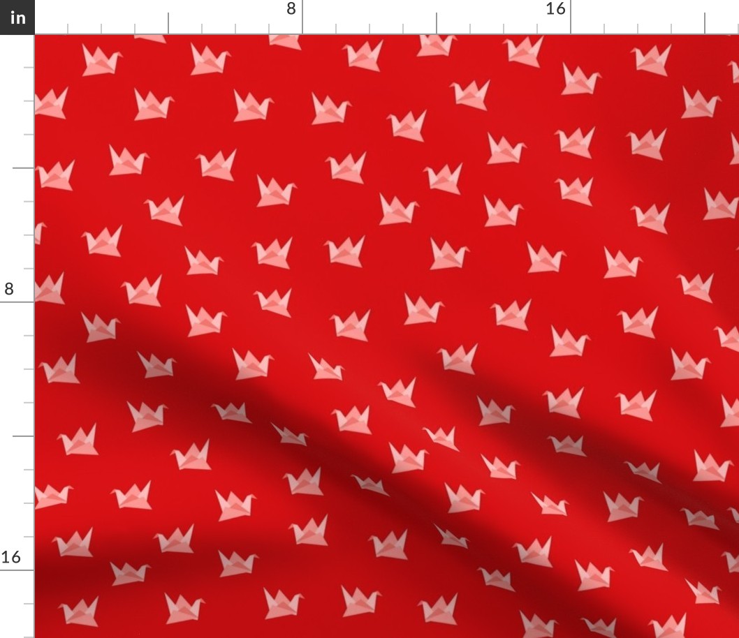 origami birds - red
