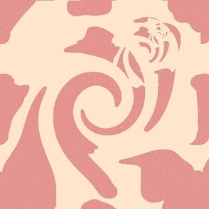 Papercut curl - salmon pink