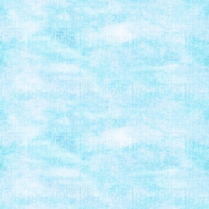 Linen Sky Blue with Clouds