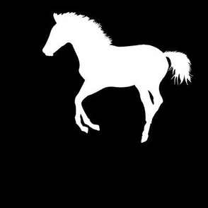 Frolicking Colt Silhouette, L