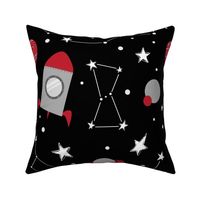 Space Adventure Stars and Planets Pattern