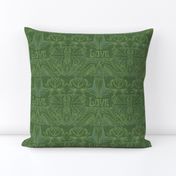 Green wedding - romantic art nouveau love wallpaper
