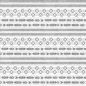 Mudcloth - white and black - medium scale