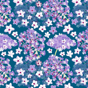 Sea lavender (Lilac) on Dark Teal