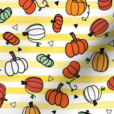 Boy Pumpkins Yellow Stripe