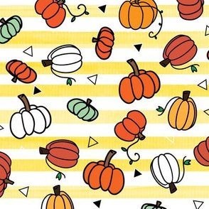 Boy Pumpkins Yellow Stripe