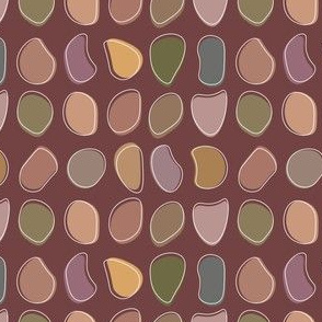 Boho Shapes // Normal Scale //  Brown Background //  