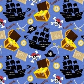 Pirate Motifs Blue