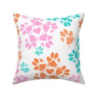 Puppy Paw Floral, tropical