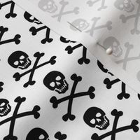 Crossbones Skull Black White