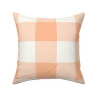 Buffalo Check Peach Fuzz Pantone Color of the Year and Natural white