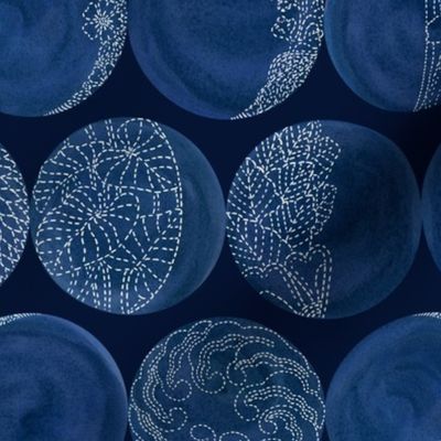 SASHIKO MOON PHASES  SMALL