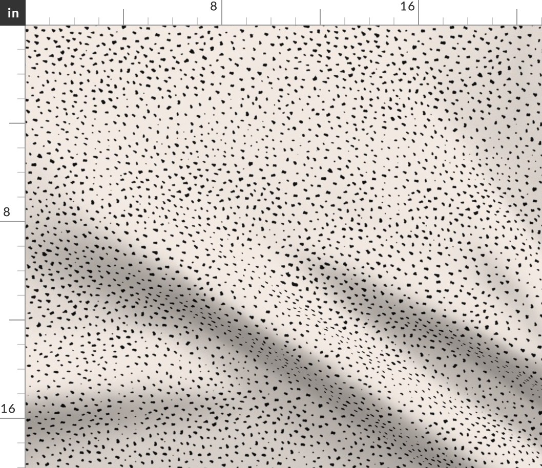 Little cheetah baby animal print minimal small speckles and spots abstract wild cat fur monochrome black on ivory