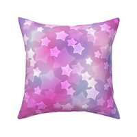 Large Starry Bokeh Pattern - Magenta Fantasy Color Palette