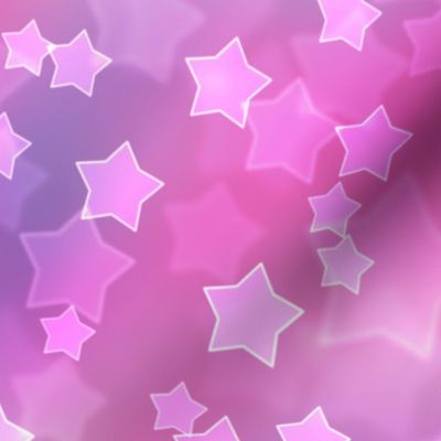 Large Starry Bokeh Pattern - Magenta Fantasy Color Palette