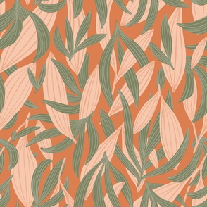  Boho style foliage, delicate palette