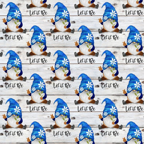 Let it Be Blue Gnomes on Shiplap - medium scale