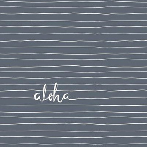 Aloha stripe - Elle - Ocean Blue