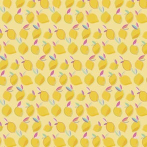 Happy Lemons on yellow