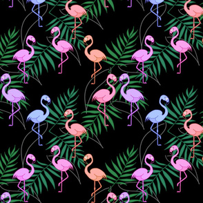 Fantastic Flamingos #1 - black, medium