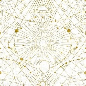 medium - multidimensional Space travel - white and gold