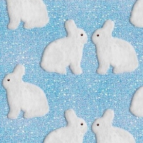 Enamored rabbits, bunny, white bunny, bunny rabbit, love, love, blue, white rabbits, fluffy rabbits, rabbit, couple in love, glitter, bunny design, valentine's day 