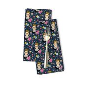 RBG Floral Print  DARK BLUE Back