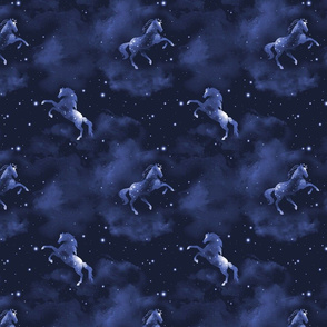 Cosmos Horses // blue