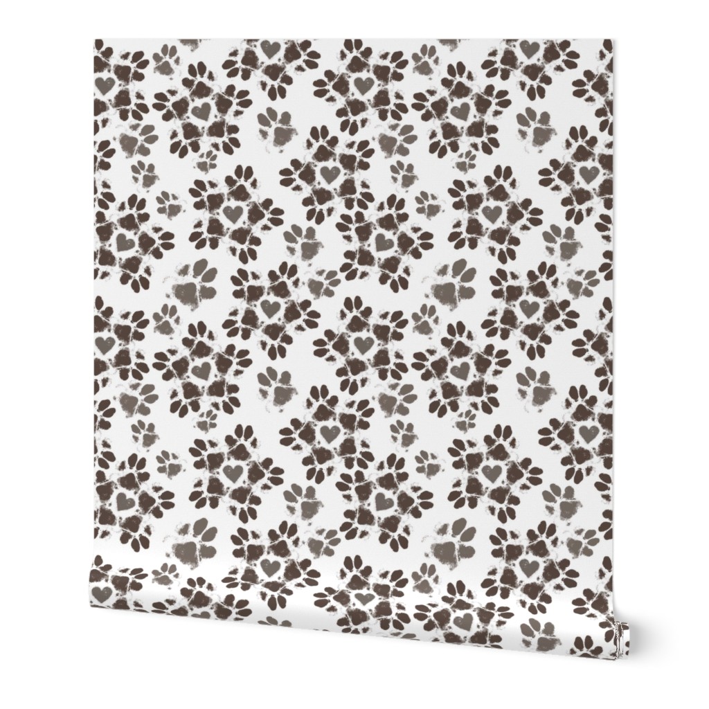 Puppy Paws Floral, muddy