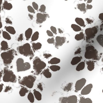 Puppy Paws Floral, muddy