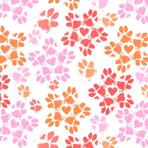 Puppy Paws Floral, citrus 