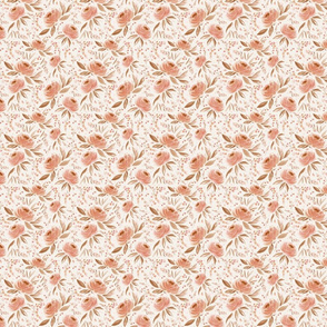 ( small ) Florence, floral, peach, flowers