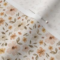( small ) Country Florals, Neutral, watercolor, flowers