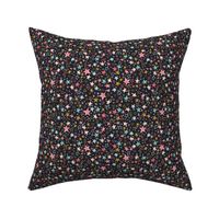 Winter stars Multicolored Black Micro