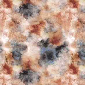 Marble abstract watercolor Copper Small