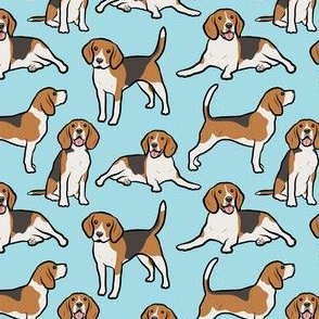 Beagle Dogs - Small - Light Blue