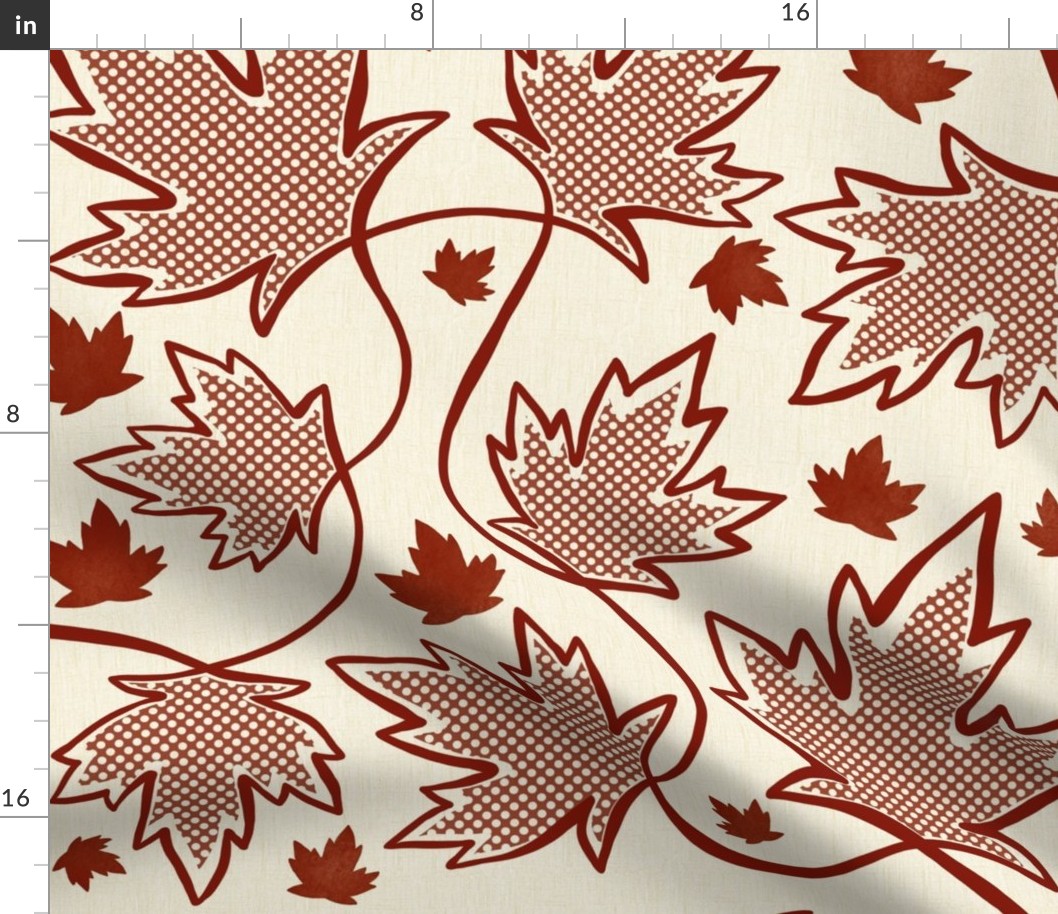 Maple Leaf - medium - vintage, canada, canadian, leaves, red leaves, fall leaves