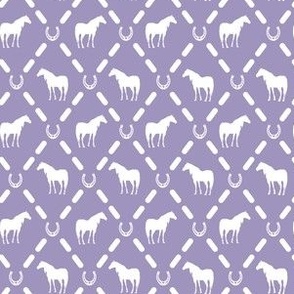 6" Horse Mix and Match Print Dark Lilac