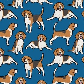 Beagle Dogs - Small - Navy Blue