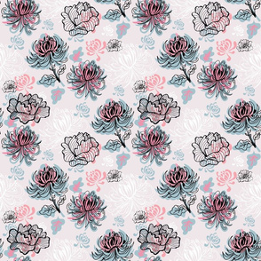 Japanese flower pattern 2