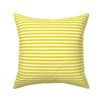Dandelion Yellow Bengal Stripe Pattern Horizontal in White